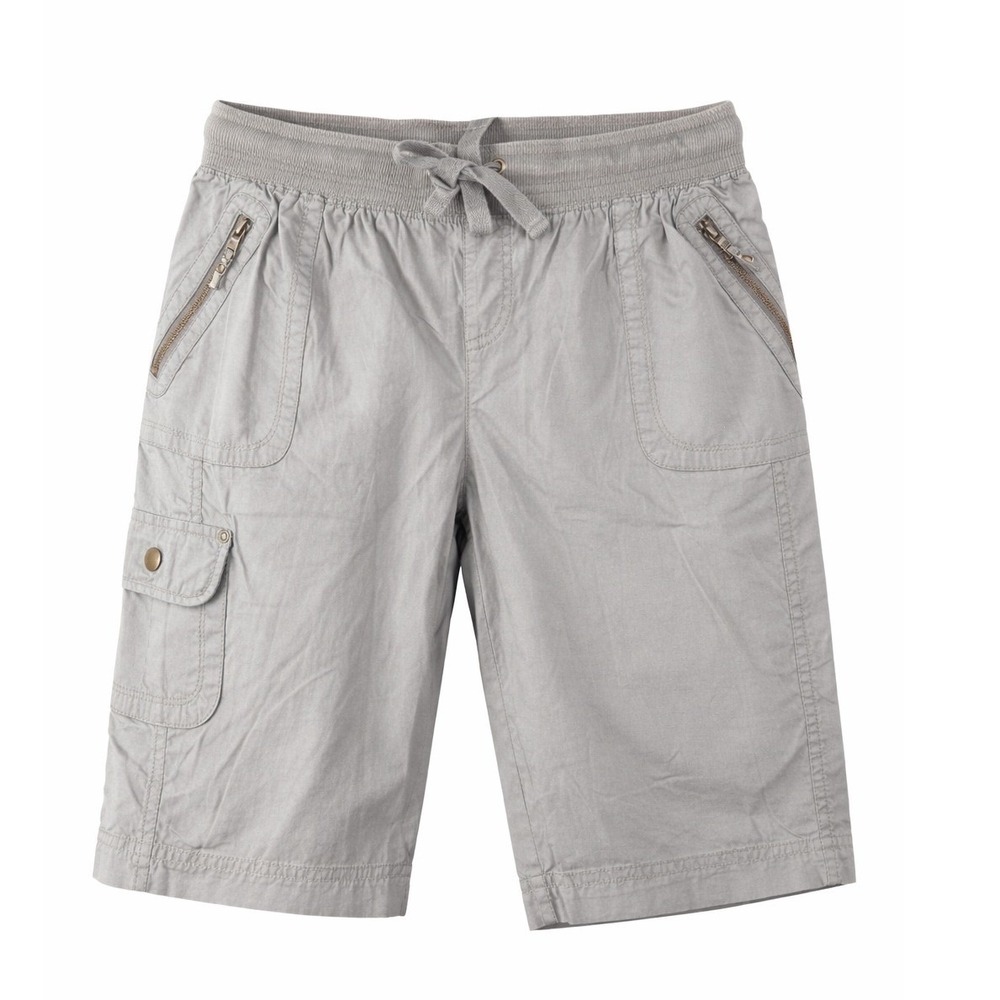 Style &‎ Co Sport Petite Olive Green Cargo Shorts Elastic Drawstring 6P WPL 8046